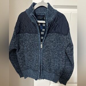 Gioberti Boys Zip-Up Sweater in Dark Blue Sz 7/8 yrs